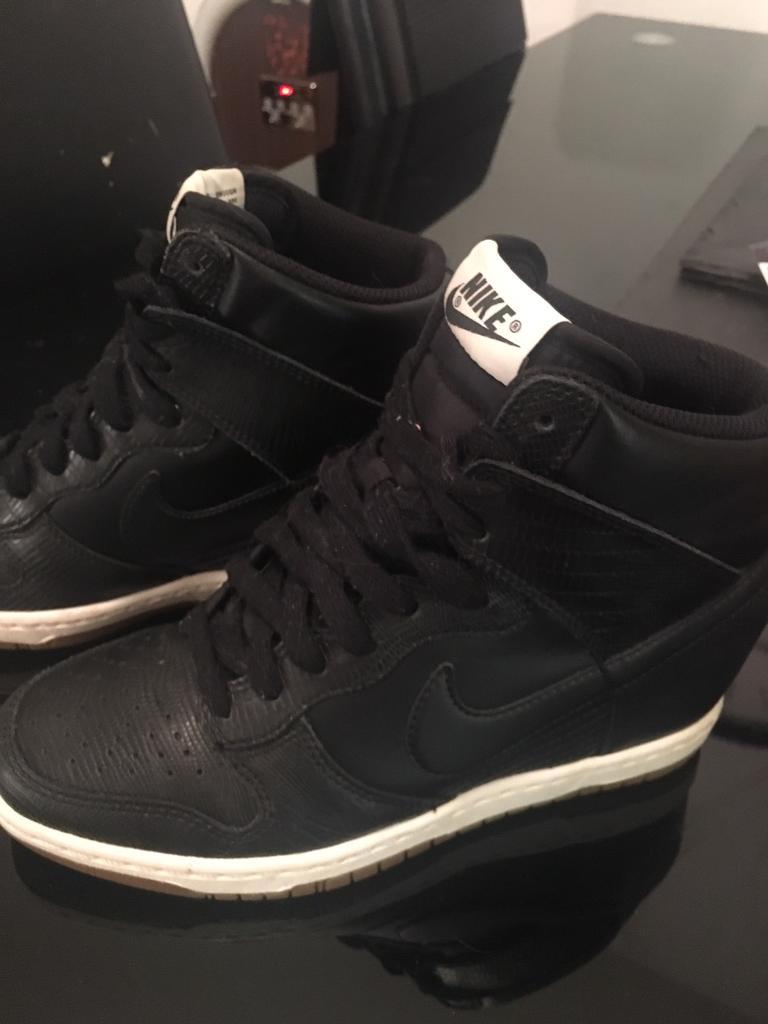 black nike wedge high tops